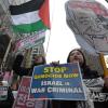 -‘팔레스타인인들과 연대하는 사람들’이 2월 24일 오후 서울 주한 이스라엘 대사관 인근에서 팔레스타인 연대 22차 집회가 열고 있다.