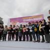 -8일 오후 서울 광화문광장에서 109주년 세계여성의날을 기념해 2천여 여성과 남성 노동자들이 민주노총 주최로 전국여성노동자대회를 하고 있다. 