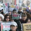 -3월 9일 오후 팔레스타인 연대 25차 집회·행진이 서울 이태원역 3번 출구 인근에서 열리고 있다.